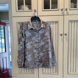 Chico’s silver  Patterned Shirt